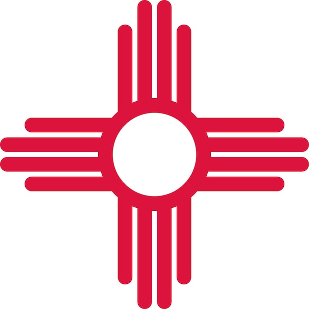 Vector Drawing Of Flag Of New Mexico State Color Graphics Of American State Flag