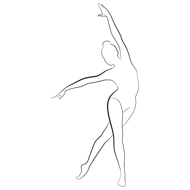 Vector drawing of a gymnast