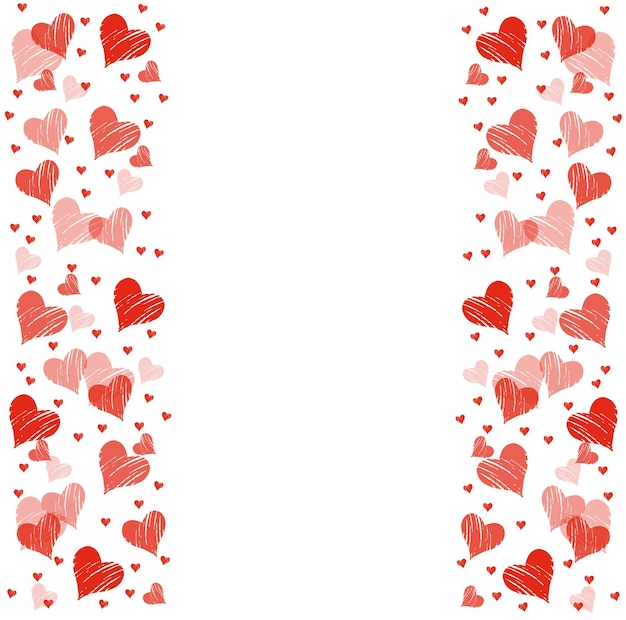 Vector drawing hearts background pattern