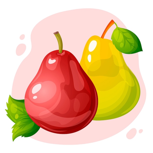 Vector drawing of a pear