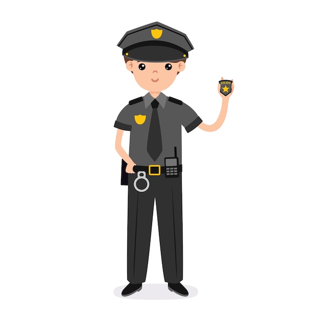 Vector drawing of police officer