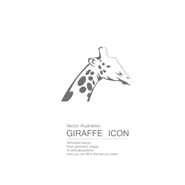 Vector drawn giraffe icon