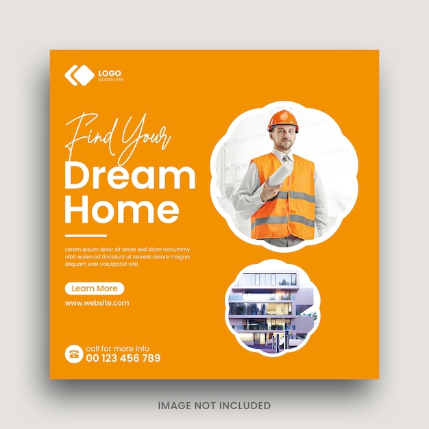 Vector dream home building construction