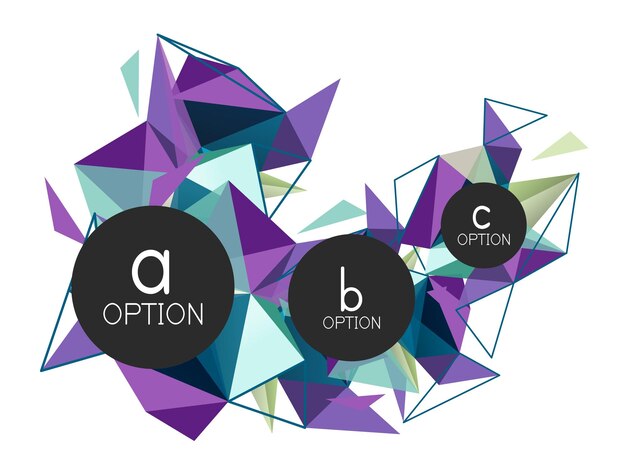 Vector driehoek abstracte achtergrond laag poly concept