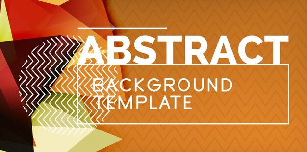 Vector driehoekige 3D geometrische vormen achtergrond moderne posterontwerp