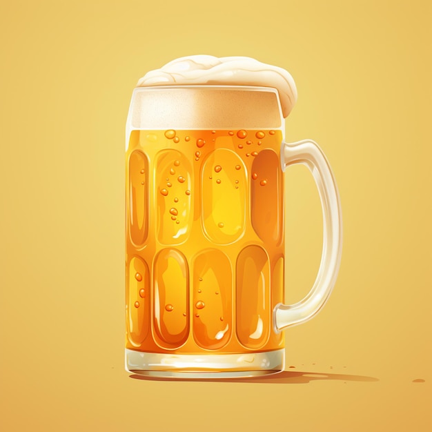 Vettore bere alcol bar birra lager illustrazione vetro pub bevanda boccale birra bottiglia