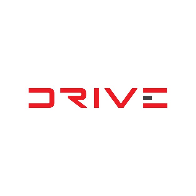 벡터 DRIVE 미니멀리스트 로고 디자인