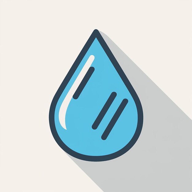 Vector Droplet Illustration Against White Background