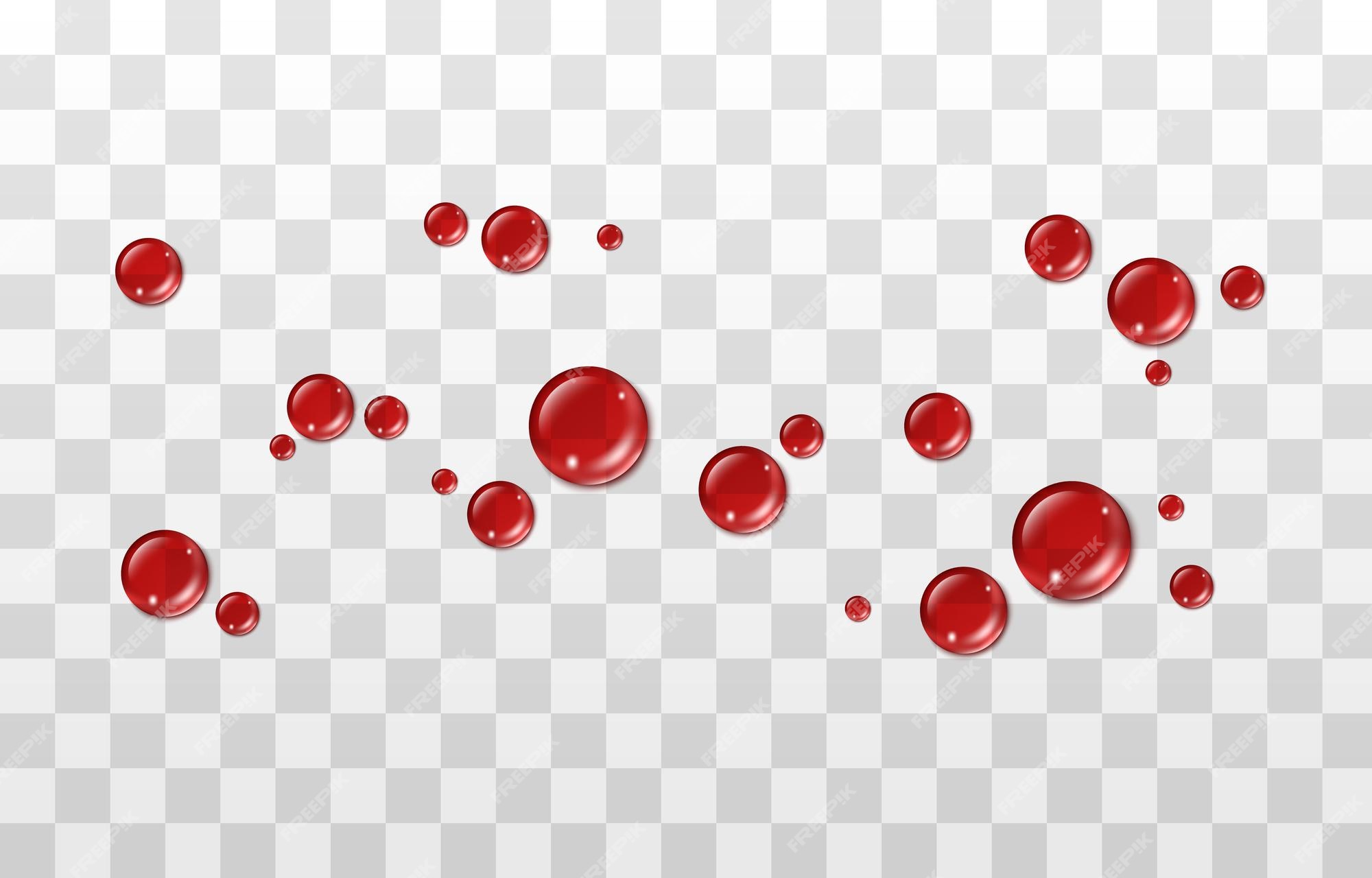 Premium Vector  Splashes of red paint realistic drops of blood