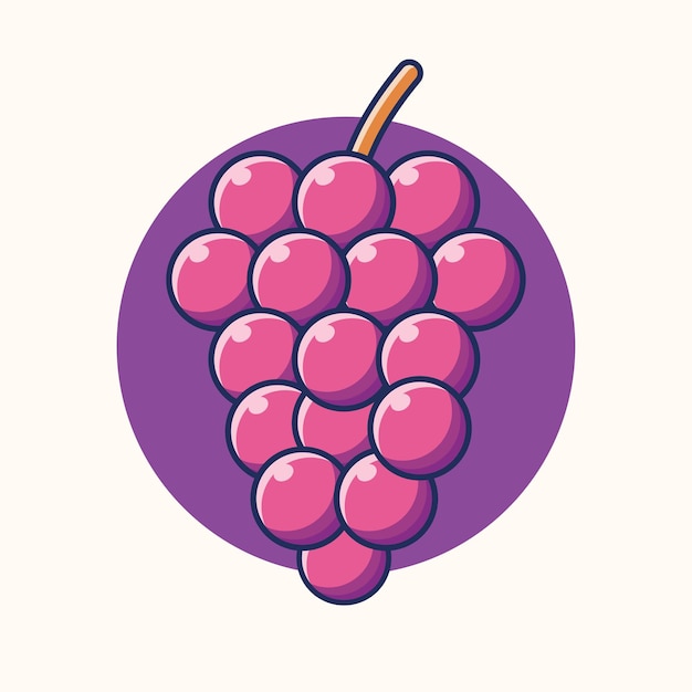 Vector vector druiven fruit cartoon illustratie