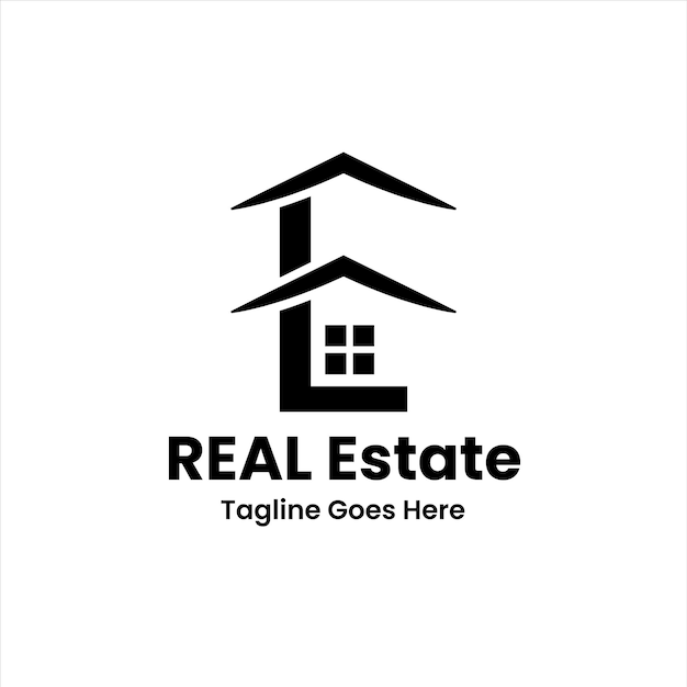 Vector E letter real estate logo design