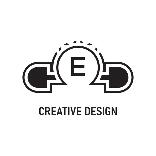Vector e logo design template