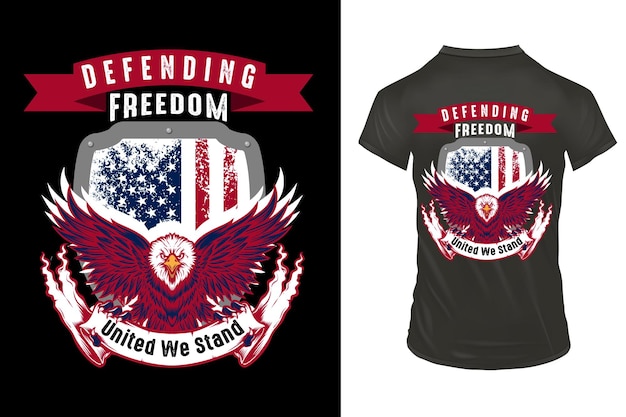Вектор Векторный орел америка свобода навсегда векторная иллюстрация дизайн футболки