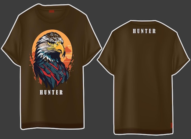 vector eagle mockup t shirt design