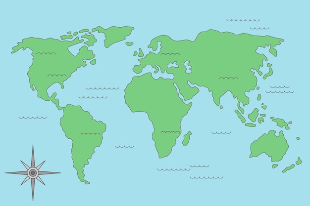 Vector vector earth map countries for kids