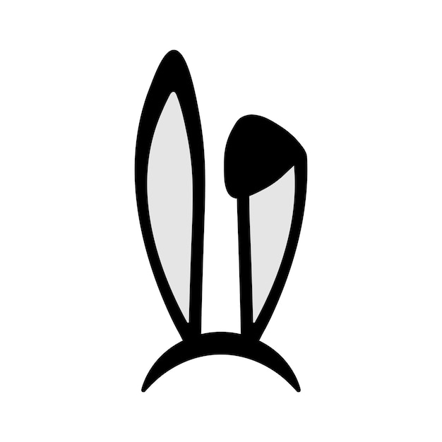 Vector Easter Bunny oren masker Spring Bunny Ears Hat geïsoleerd op een witte achtergrond