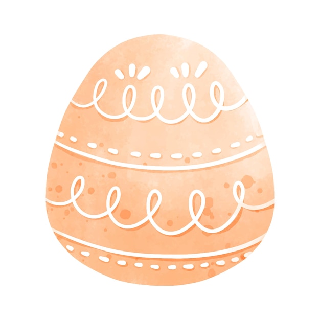 Vector Easter egg icon outline isolated on white background