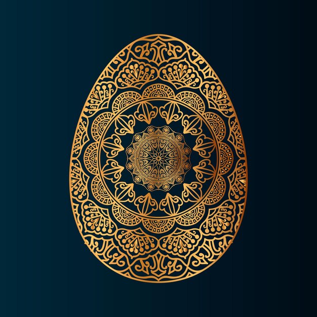 vector easter egg with floral pattern coloring page