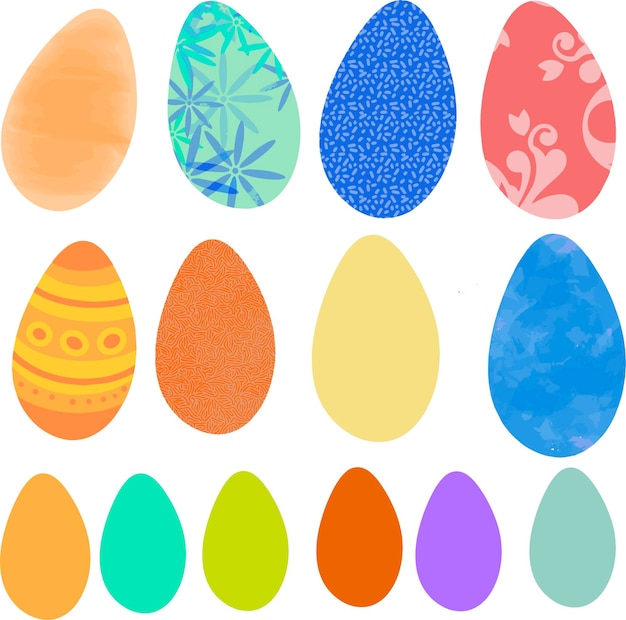 Vector vector easter eggs collection