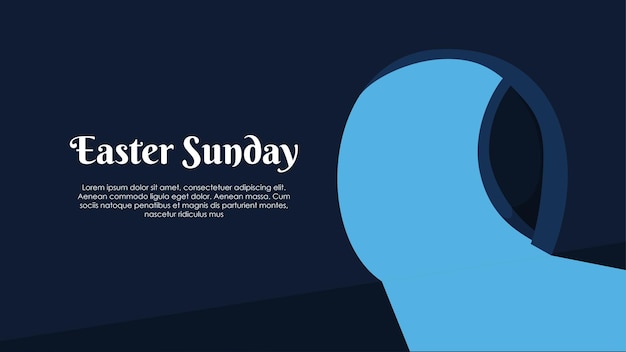 Vector easter sunday banner template