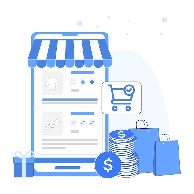 Vector ecommerce concept illustration