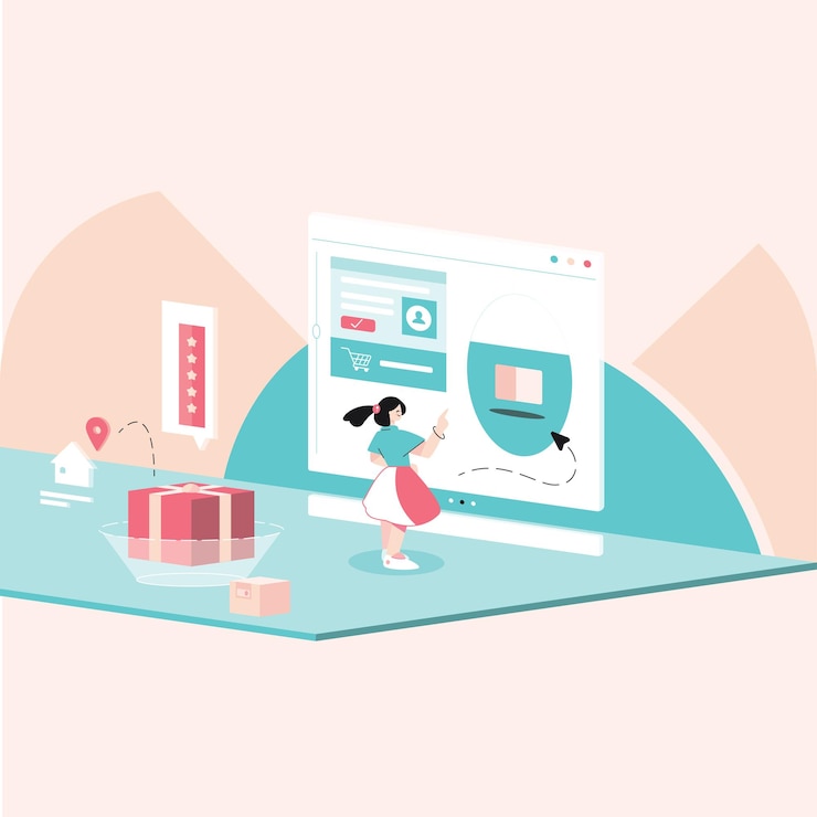 Vector vector ecommerce service illustrations