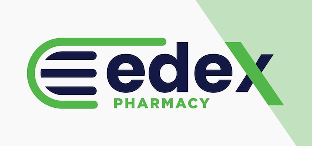 vector edex pharmacy logo template