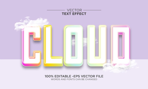 vector editable 3D text effect typography template