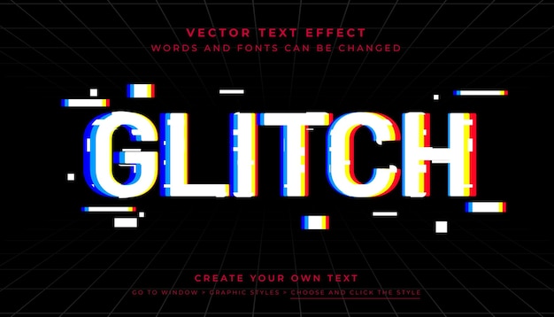 Glitch Text Effect, Editable Text Style Graphic by Mily Studio