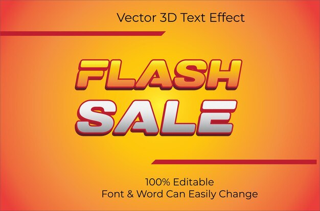 Vector editable text effect 3d