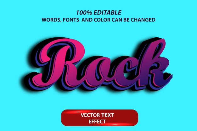 Vector editable text effect template easy to edit font and color