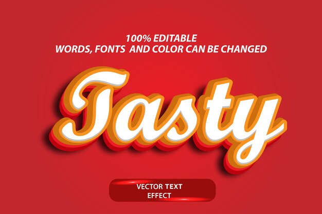 Vector editable text effect template easy to edit font and color