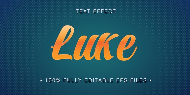 vector editable text effect template