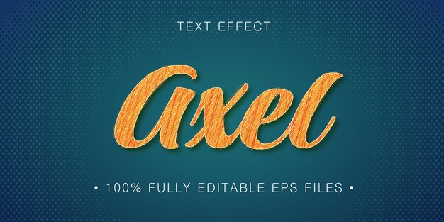 vector editable text effect template