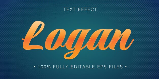 vector editable text effect template