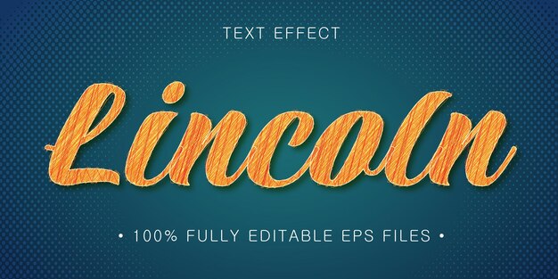 vector editable text effect template