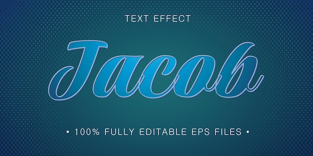 vector editable text effect template