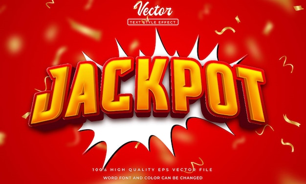 Vector editable text jackpot 3d style effect
