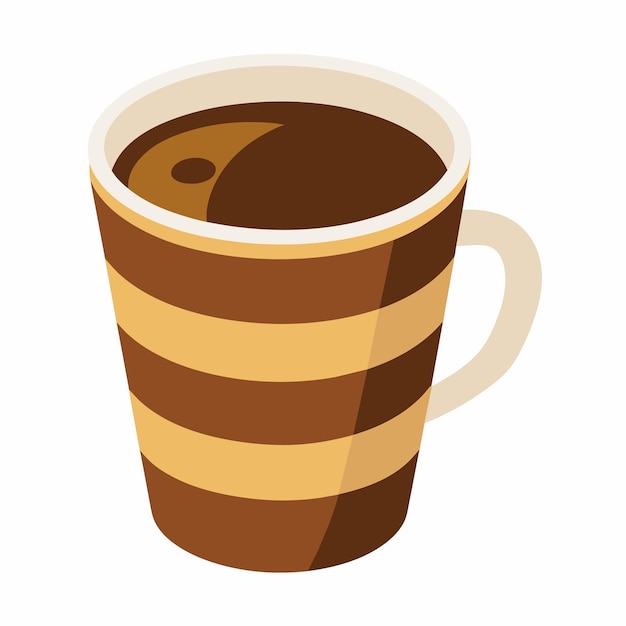 Vector een kop koffie met platte illustratie stijl