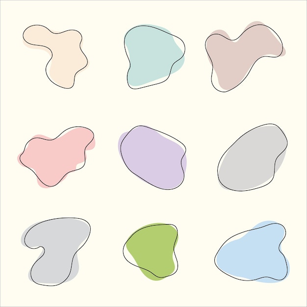 Vector een reeks abstracte elementen veelkleurige cirkels