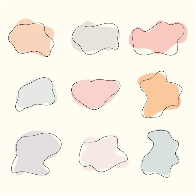 Vector een reeks abstracte elementen veelkleurige cirkels