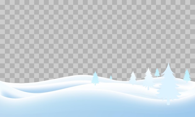 Vector vector een winterlandschap met sneeuwstromen 3d realistische sneeuw achtergrond sneeuw stromen geïsoleerd