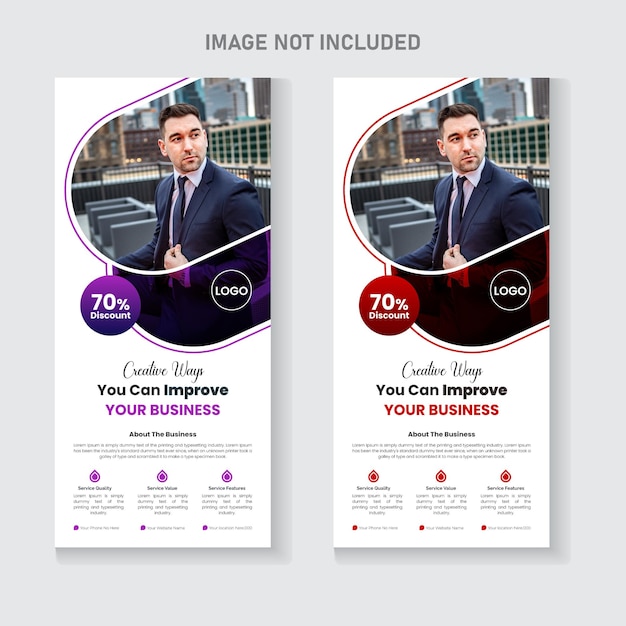 Vector eenvoudige business roll up banner ontwerp sjabloon