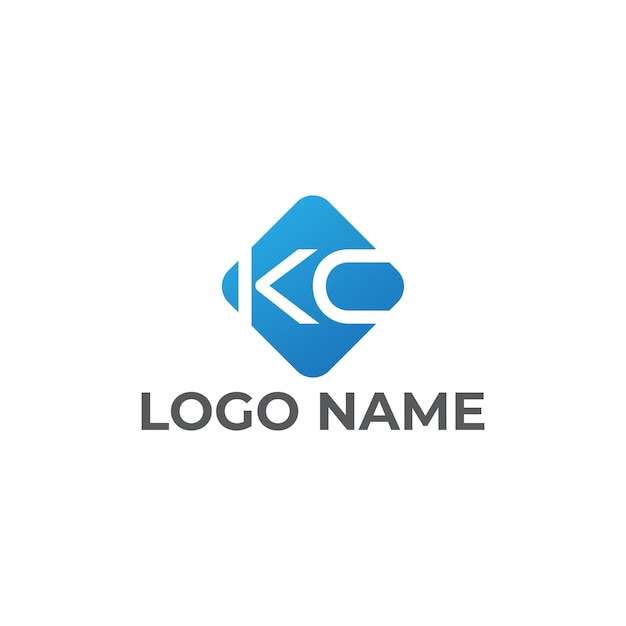 Vector eerste kc logo ontwerp vector
