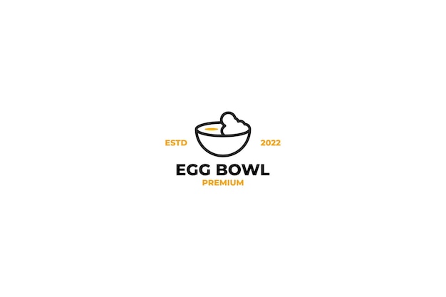 Vector of egg bowl logo design template illustration