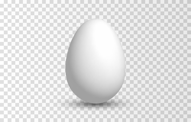 Vettore vettore uovo png. uovo realistico su sfondo trasparente isolato. pasqua.