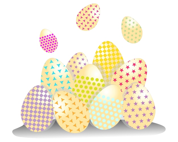 vector eggs colorful