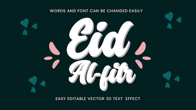 Vector eid al - fitr text style