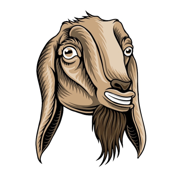 Векторная иллюстрация головы козы Ид аль-Адха