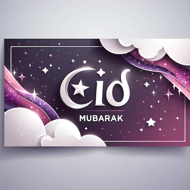 Vector Eid Mubarak festival Islamitische begroeting achtergrond